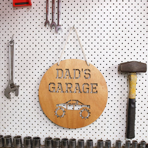 Round Garage Sign