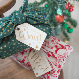 Want, Need, Wear, Read Gift tags