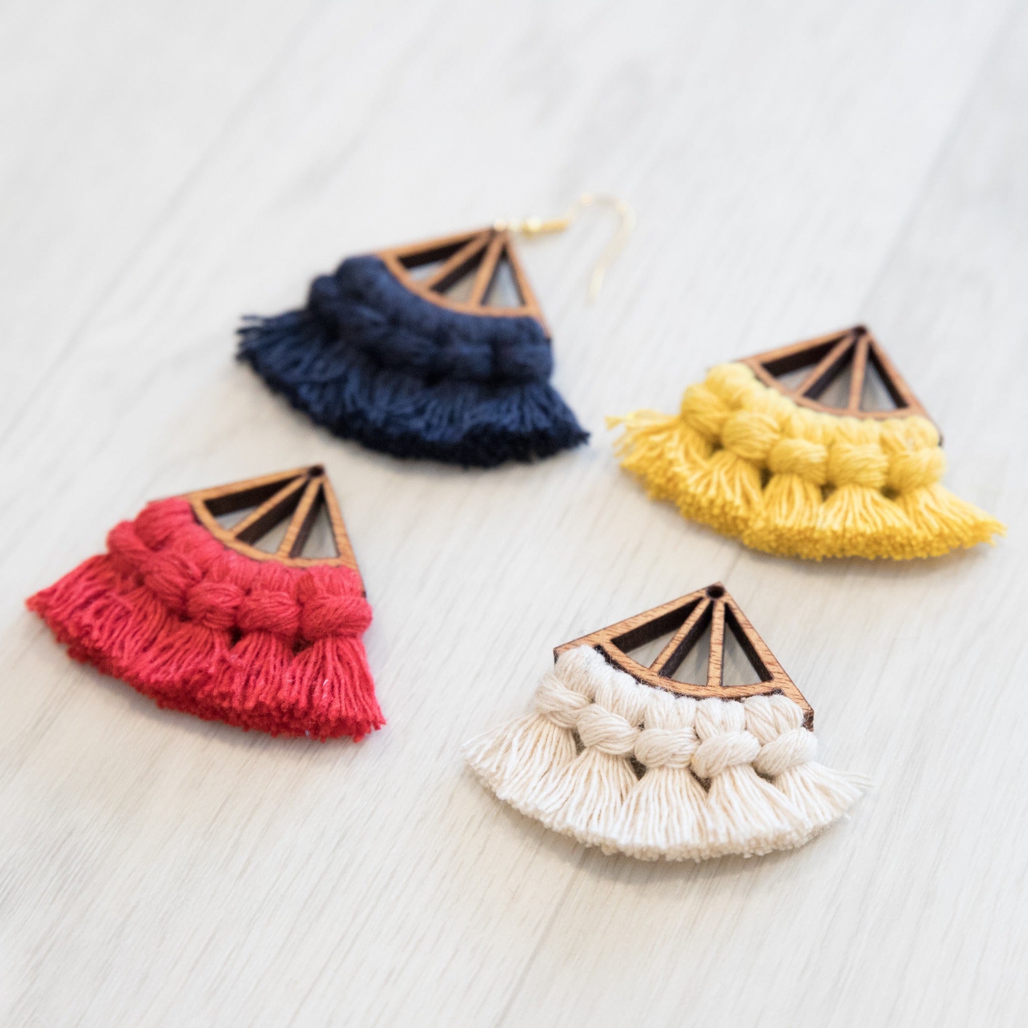 Macrame deals tassel earrings