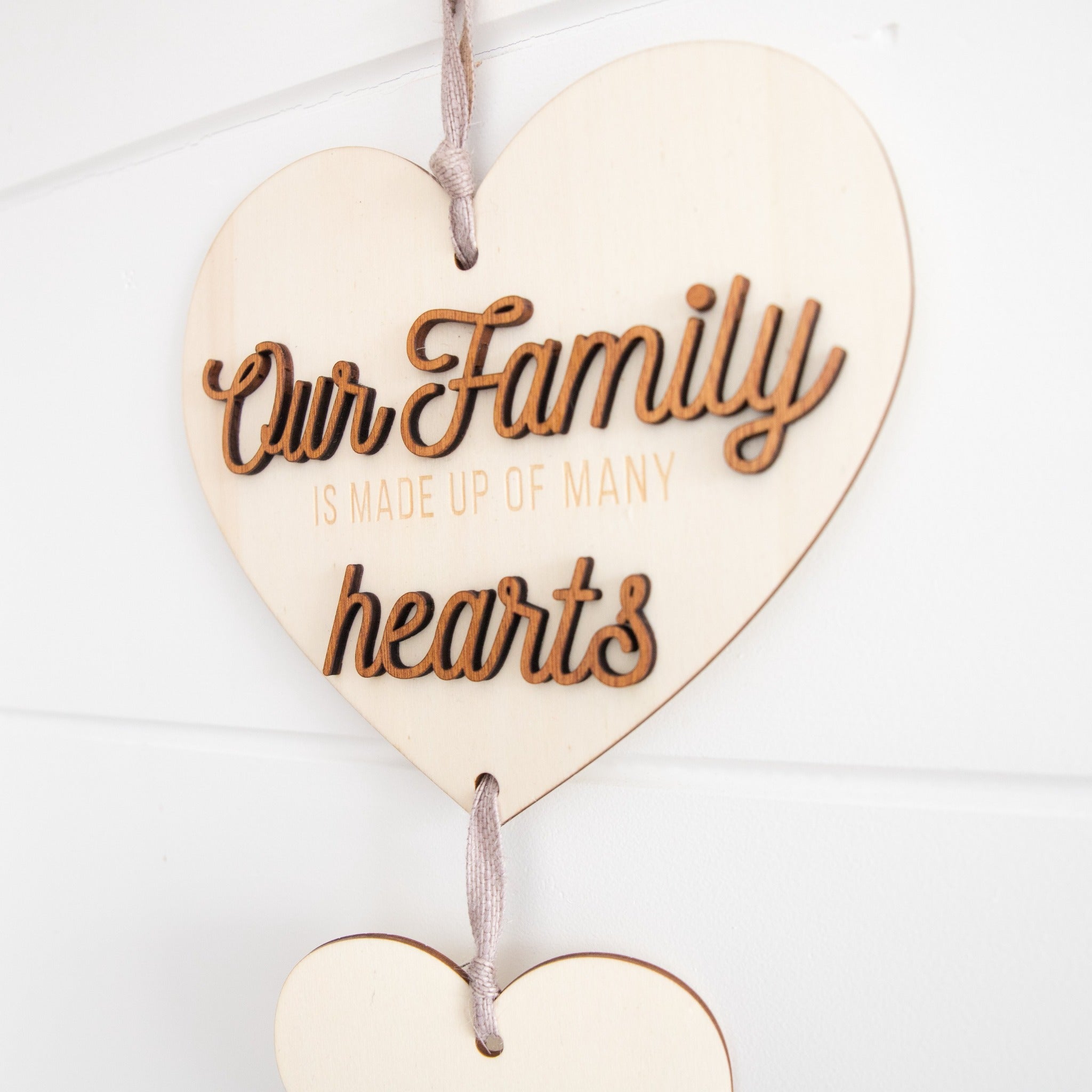 Our Family Hanging Hearts