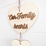 Load image into Gallery viewer, Our Family Hanging Hearts
