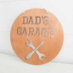 Round Garage Sign