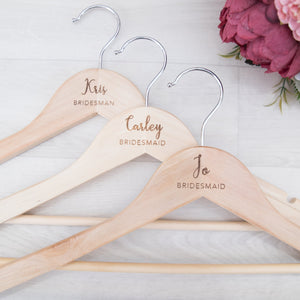 Custom Engraved Coat Hanger - Wedding