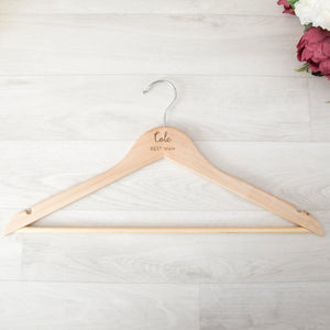 Custom Engraved Coat Hanger - Wedding