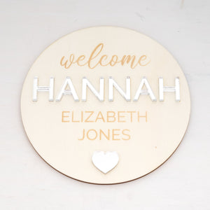 Name sign - Welcome Heart