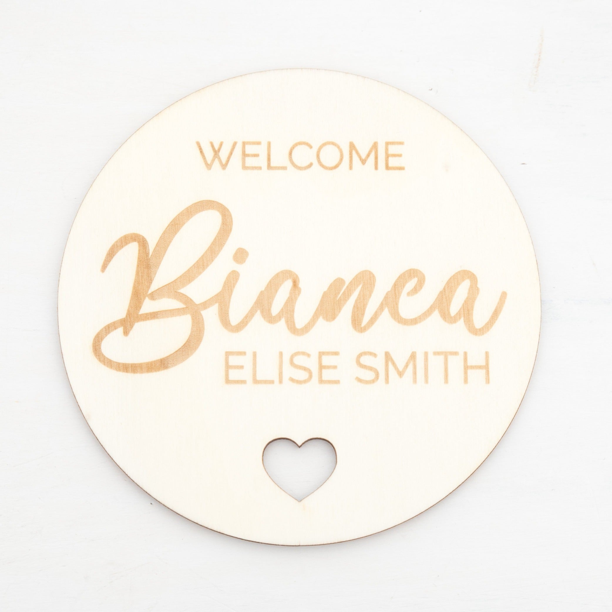 Name sign - Welcome Heart