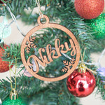 Load image into Gallery viewer, Snowflake Personalised Name Decoration
