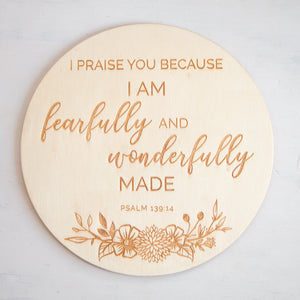 Psalm 139 plaque